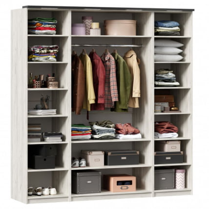 Шкаф четырехстворчатый Техно 12 Дуб Крафт белый_1