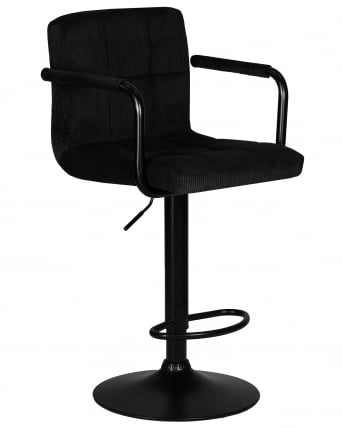 Стул барный DOBRIN KRUGER ARM BLACK (черный вельвет (LAR-E2041-52))_1