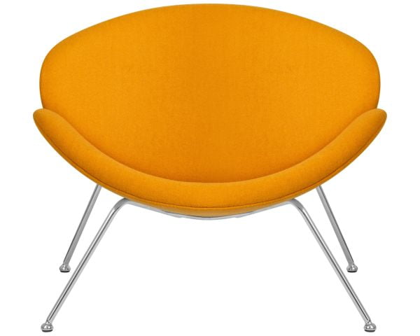 Кресло дизайнерское ДОБРИН ЕМИЛЙ (желтая ткань АФ13, хромированная сталь) 2 шт / DOBRIN EMILY AF13,_8