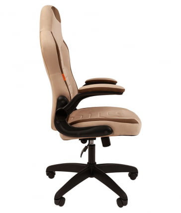 Кресло для геймеров CHAIRMAN GAME 50 black Св.бежевый-коричневый_2