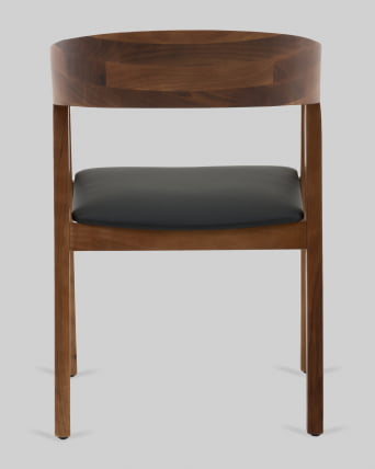 Стул Вудкерри каркас дерево цвет темный орех экокожа черный_4