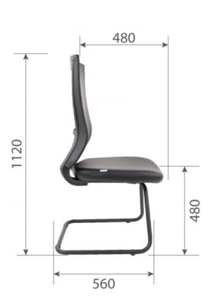 Офисное кресло CХАИРМАН 500 В (В) ЭКО экокожа Черный / CHAIRMAN (V)_15