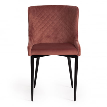 Стул MANTRA (mod. 713) ткань/металл, 49х61х82 см, высота до сидения 49 см, коралловый barkhat 15 /черный_4