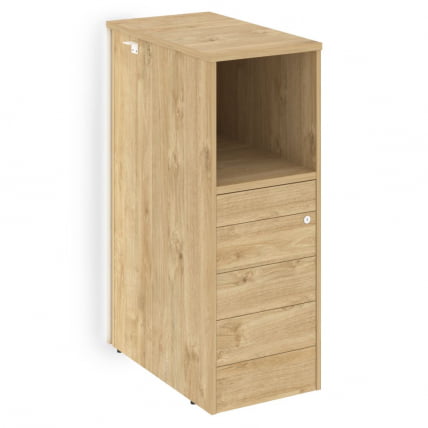 Тумба с подсветкой 5 ящиков TIP-ON завершающая, правая ONIX O.R-TV-5TIP.S(R) Тиквуд светлый_0