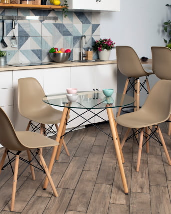 Стул Еамес Стиле ДСВ бежевый (разборный каркас) / Eames Style DSW_4