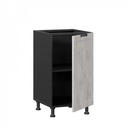 Тумба кухонная 450 Джамис ЛД 296.030.000.046 Черный Белый камень_1