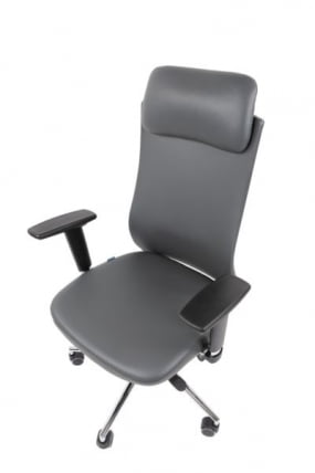 Офисное кресло CHAIRMAN 500 LUX экокожа Серый_8