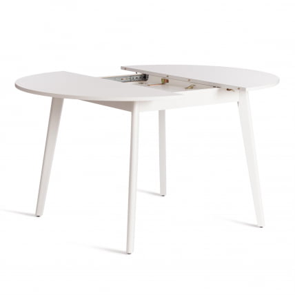 Стол обеденный SVELTO ЛДСП, опора-массив березы, 105 х 105 (140) х 74.5 см, Белый /белый_5