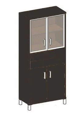 Стеллаж стекло тонированное В430.10 Венге магия_0