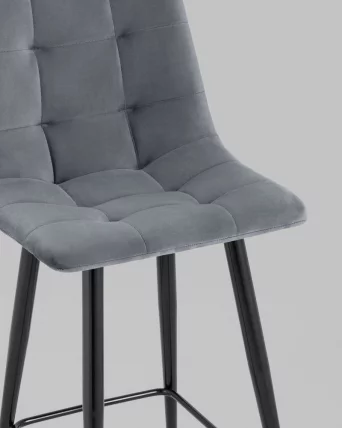 Стул полубарный Джанго велюр Темно-серый_7