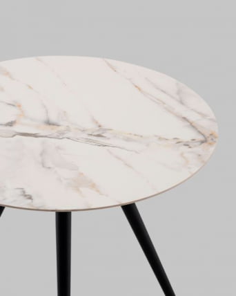 Стол Ники круглый столешница керамика Ice Jade 800_5