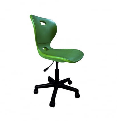 Стул мобильный на колесиках регулируемый АУРА Г (рост 6) Желтый/Каркас черный / AURA G_0