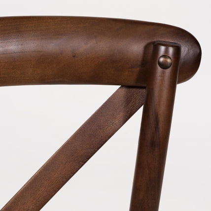 Стул с подлокотниками CROSS (mod.CB2008) дерево береза, 91х55х52см, Темный Орех (№5)_6