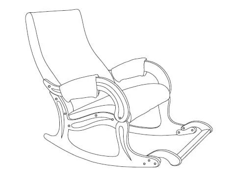 Кресло-качалка Модель 707 венге / Malta 15A_4
