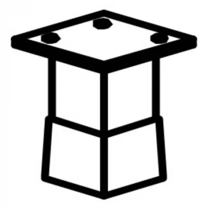 Опоры мебельные UZ 40-100-4 (набор из 4 шт) UZ40-100-4 Алюминий_0