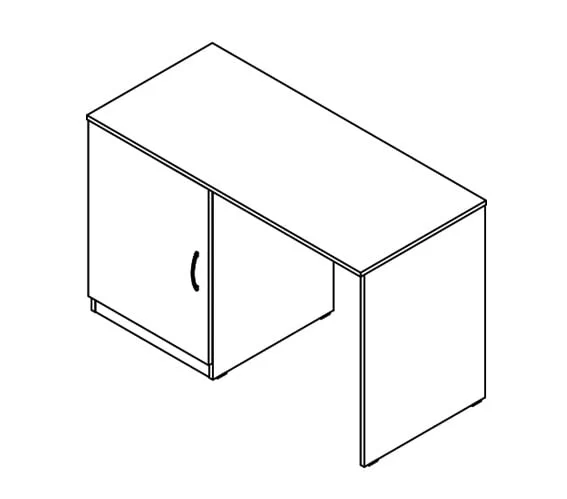 Стол с тумбой под холодильник левый KTFD 1255 L Дуб сонома светлый_2
