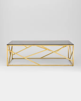 Журнальный стол АРТ ДЕКО 120x60 золото стекло smoke_2