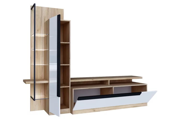 Тумба ТВ Кёльн ЛД.674.010.000 Дуб Золотой/Белый_1