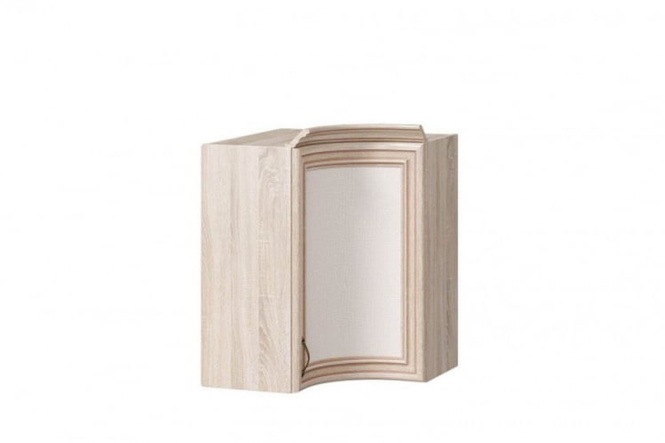 Шкаф кухонный угловой 600 радиусный с карнизом Кантри ЛД 235.311.000 Сономе эйч светлая_0