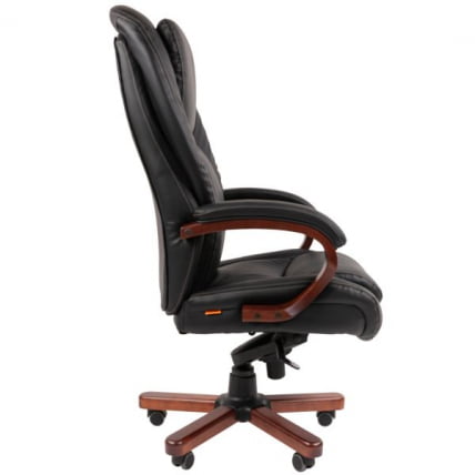 Кресло руководителя CHAIRMAN 408 кожа/экокожа, черный_2