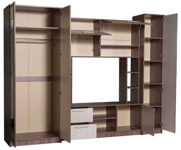 Гостиная Флора Ясень Шимо тёмный светлый_3