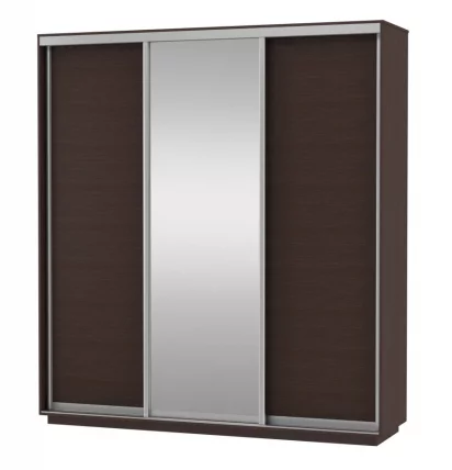 Шкаф-купе трехдверный Экспресс Медиум-1 1800х2200h Дуб венге_0