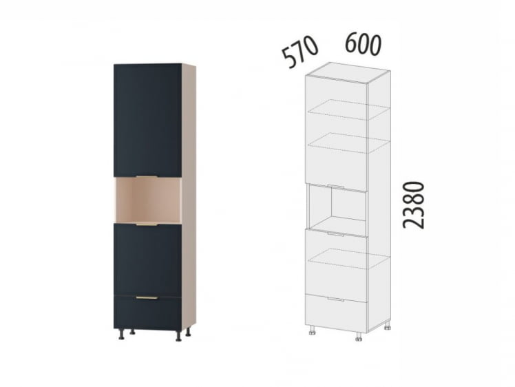 Пенал кухонный с ящиком (лев/прав) Флоренция 108.76_6