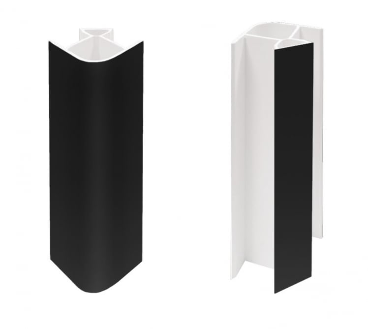 Заглушка для цоколя ЗЦП2 угловая черная_0