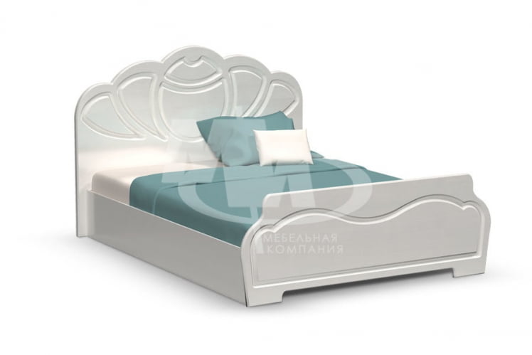 Кровать 1,4 м Гармония 02 Белый глянец_0