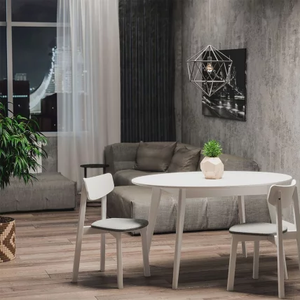 Стул с мягким сиденьем Вега Pink кашемир Эмаль белая_4