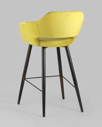 Стул барный Саймон Б велюр Золотистый_5