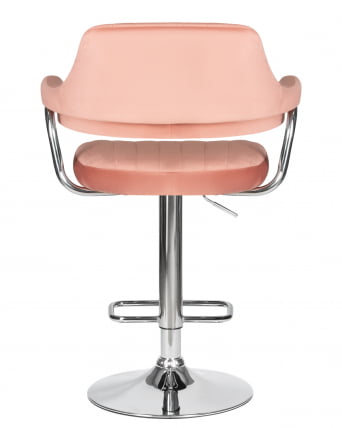 Стул барный DOBRIN CHARLY Пудрово-розовый велюр MJ9-32_4