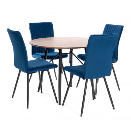 Стул обеденный Monte Carlo TREND, велюр, Blue (синий), 49х51х93 см_14