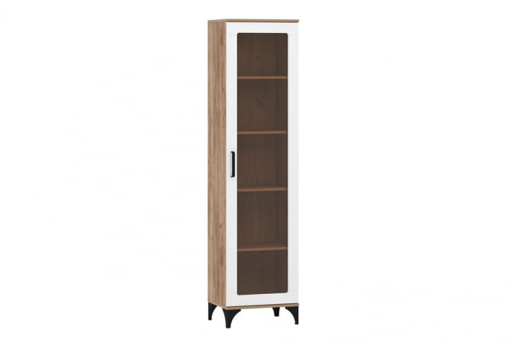 Шкаф-пенал Марсель НМ 013.06 Меренга Дуб Крафт табачный_0