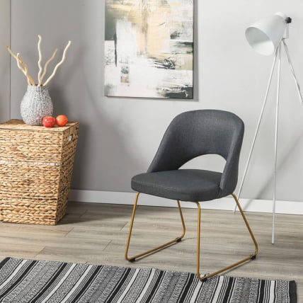 Кресло Ларс темно-серый/Линк золото / Lars_8