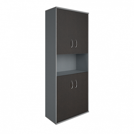 Шкаф высокий широкий Riva А.СТ-1.5 Венге/Металлик_0