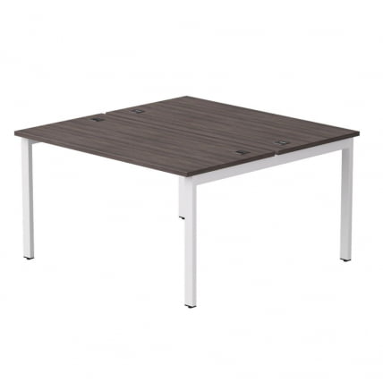 Бенч-система на 2 места на металлокаркасе, опоры 45 гр Everprof EVO 254S016 Дуб Пасадена Белый_0