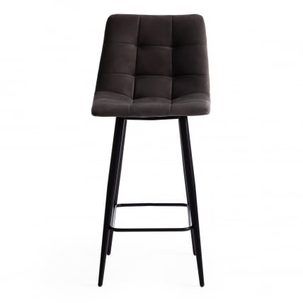 Стул полубарный CHILLY (mod. 7095пб ) ткань/металл, 53x44x94 см, высота до сиденья 66 см, темно-серый barkhat 14/черный_4