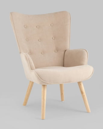 Кресло Хью рогожка Бежевый_1