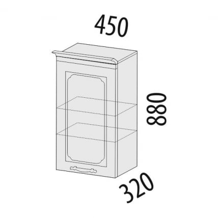 Шкаф лев/прав Милана 23.22 Сосна Астрид/Ваниль_1