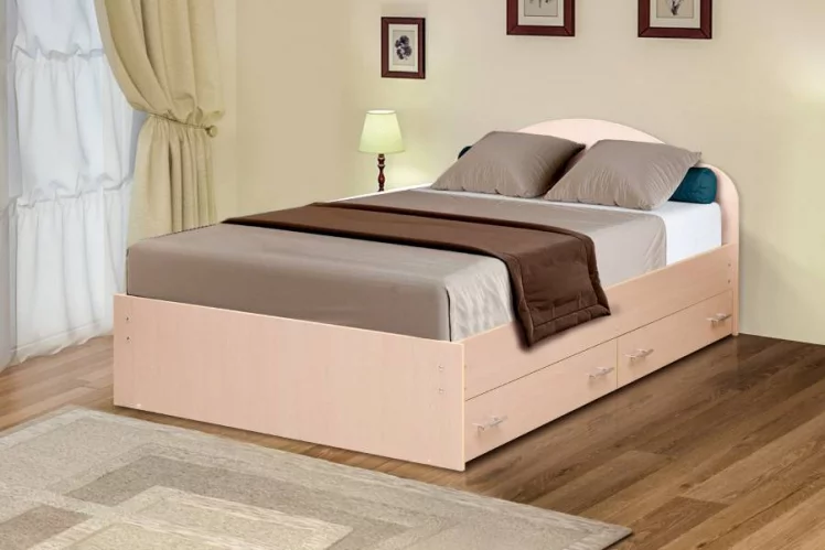 Кровать с ящиками на уголках №3 ЛДСП 1400*1900 Вишня Оксфорд_0