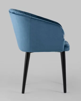 Стул с подлокотниками Нейтон велюр Пыльно-синий_3
