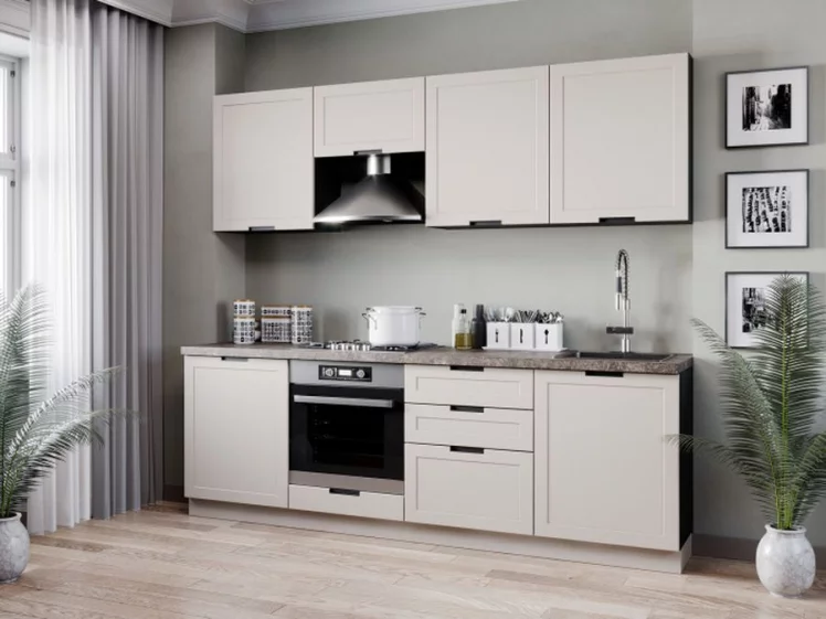 Кухонный гарнитур Джамис 2400 Черный Кашмир_0