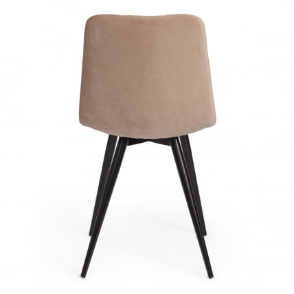 Стул CHILLY (mod. 7095-1) ткань/металл, 45x53х88 см, высота до сиденья 50 см, бежевый barkhat 5/черный_3