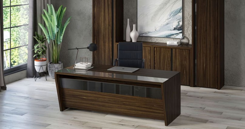 Шкаф высокий широкий (2 высоких фасада стекло сатин в раме) Corner COR.ST-1.10R Орех Лоренцо_1