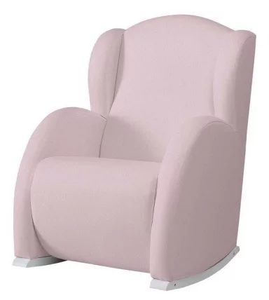 Кресло-качалка Micuna Wing/Flor white/pink искусственная кожа_0