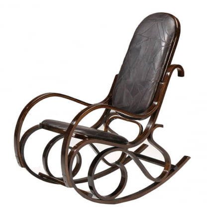Кресло качалка Тетчаир РC-8001 Орех Экокожа / Tetchair RC-8001_1