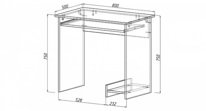 Стол компьютерный СК1-1В Венге_1