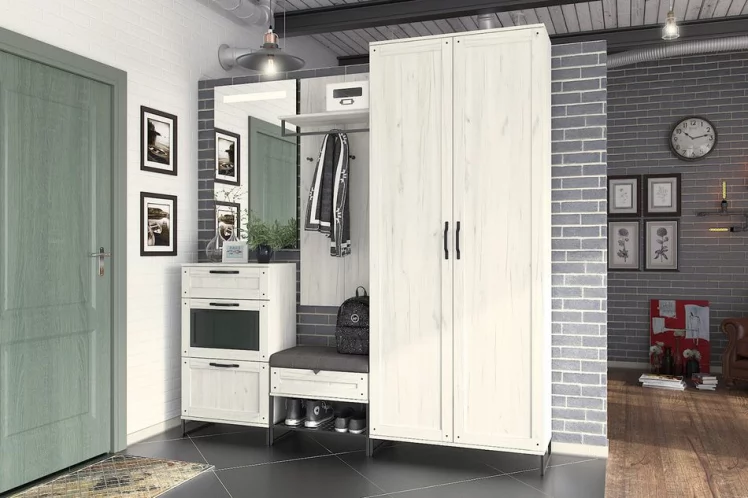 Скамья 1190 Сидней ЛД 672.070.000 Дуб Крафт Белый Серый_2