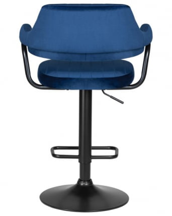 Стул барный DOBRIN CHARLY BLACK (синий велюр (MJ9-117)) 2 шт_5
